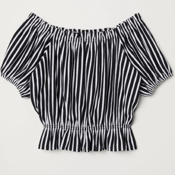 H&M Short Off-the-shoulder Top - Picture 1 of 3